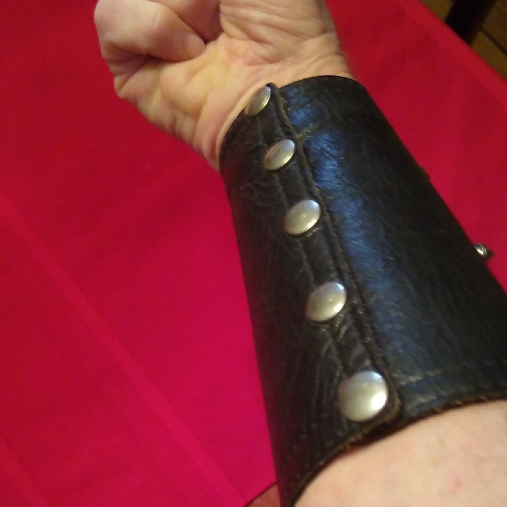 PR. Warrior Studded Leather Cuffs, #37 - Picture 2 of 13